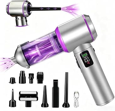 Cordless Handheld Vacuum with 17000Pa Suction, Portable Car Vacuum Cleaner for Pet Hair, Home & Desk, 3-Speed, LED Light