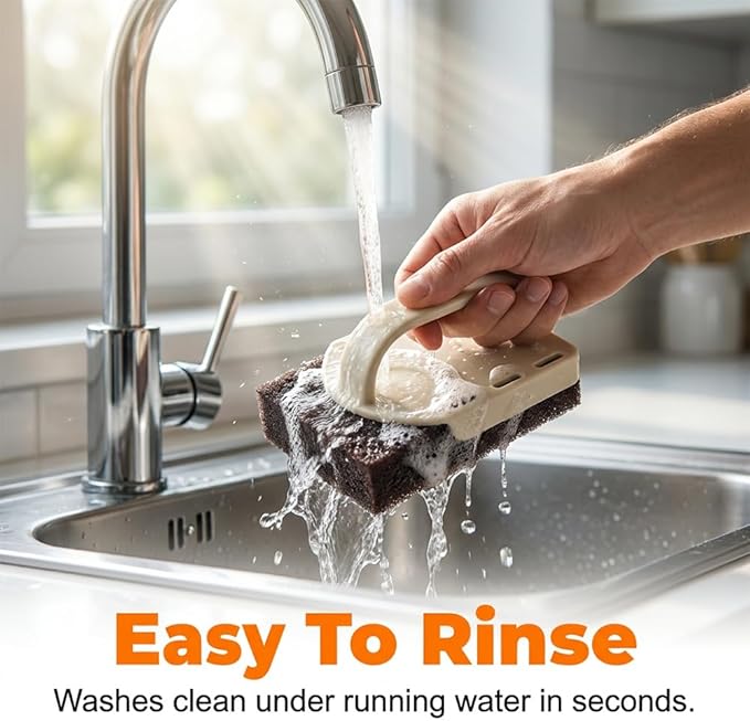 Magic Emery Cleaning Sponge, 2026 New Carborundum Sponge, Emery Sponge Brush Eraser Scrub Pad, Pot Scrubber for Removing and Cleaning Pots and Pans (4, Sponge)