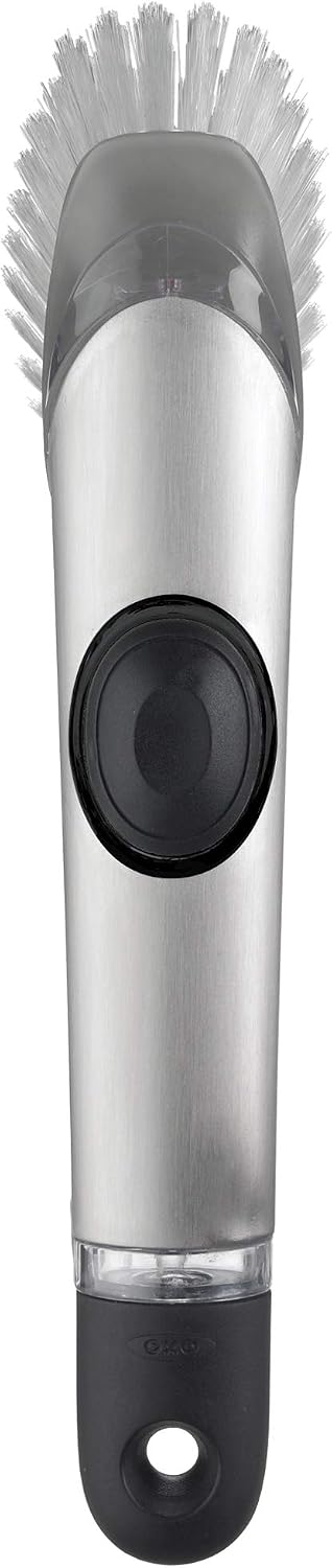 OXO Steel Soap Dispensing Dish Brush, Dish Scrubber
