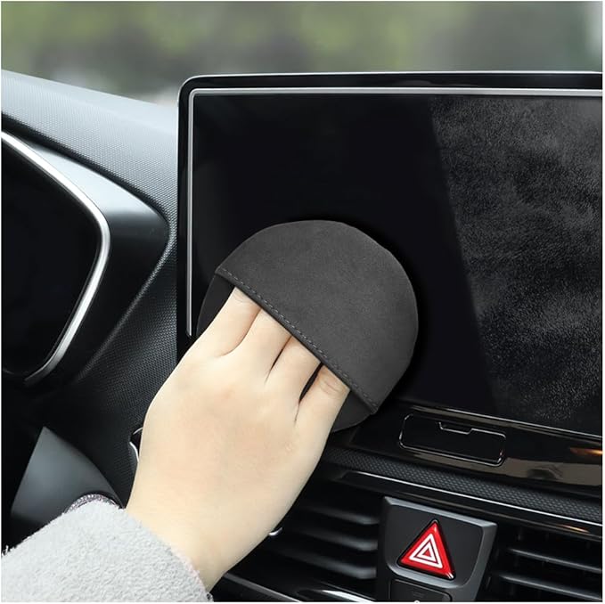 Car Screen Cleaner Cloth,Rapid Dust Removal Microfiber Cleaning Cloth for Car Display,Cell Phones,Dashboard,Double Sided Car Touch Screen Cleaner Car Accessories for Car,Truck,SUV (Round Shape)