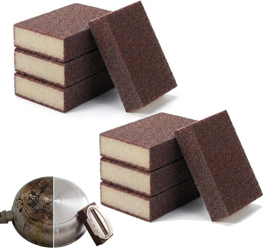 Magic Emery Cleaning Sponge, 2026 New Carborundum Sponge, Emery Sponge Brush Eraser Scrub Pad, Pot Scrubber for Removing and Cleaning Pots and Pans (8, Sponge)