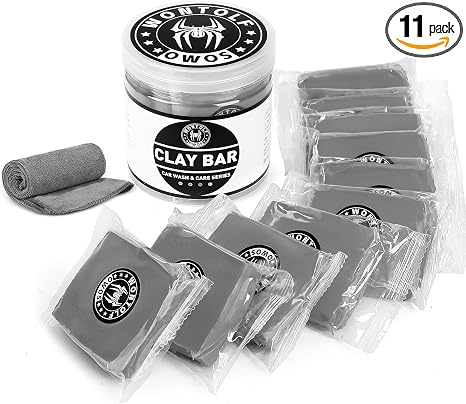 Wontolf 10 Pack Clay Bars Auto Detailing Premium Grade Magic Clay Bar Kit Car Detailing Kit with Washing and Adsorption 