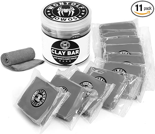 Wontolf 10 Pack Clay Bars Auto Detailing Premium Grade Magic Clay Bar Kit Car Detailing Kit with Washing and Adsorption 