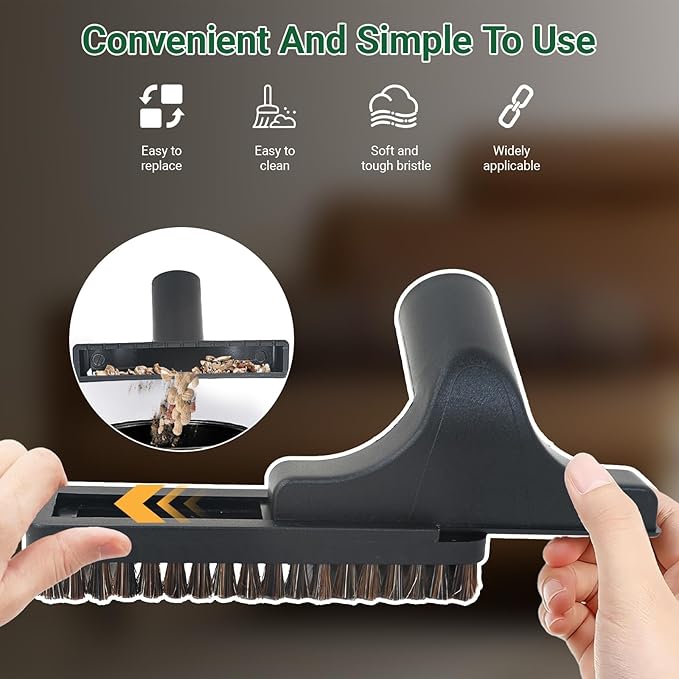 EZ SPARES Replacement for Mie C1 C2 C3, Vacuum Cleaner Brush, Horsehair Brush Kit,Crevice Tool Kits Accessories For Miele Parquett Twister SBB Attachment