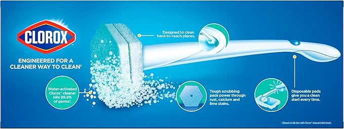 Clorox ToiletWand Toilet Cleaner Refills, Toilet brush, Rainforest Rush, 10 Ct