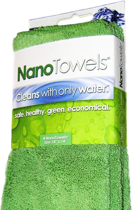 Nano Towels Cleaning Cloths - Cleans with Only Water - Wipes Away Dust, Spills & Grime Instantly Without Chemicals Paper