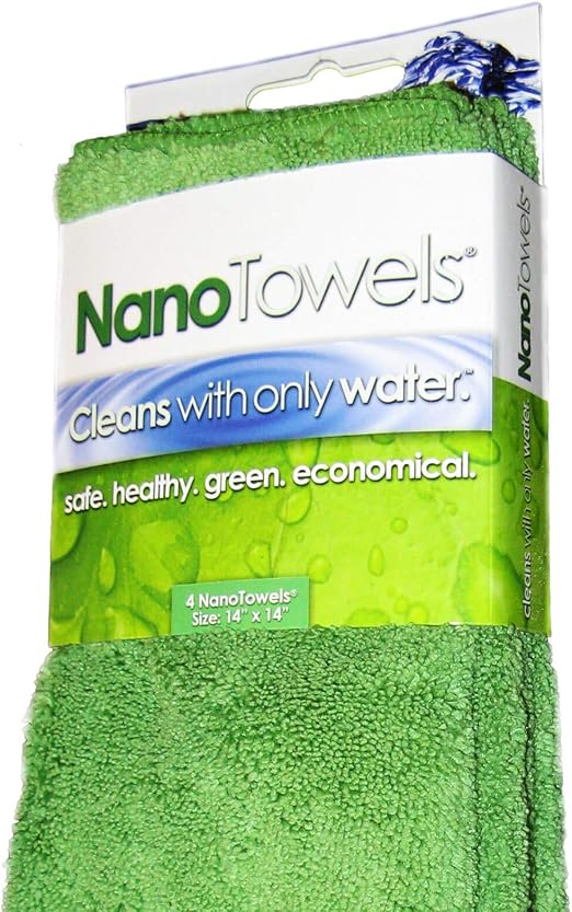 Nano Towels Cleaning Cloths - Cleans with Only Water - Wipes Away Dust, Spills & Grime Instantly Without Chemicals Paper