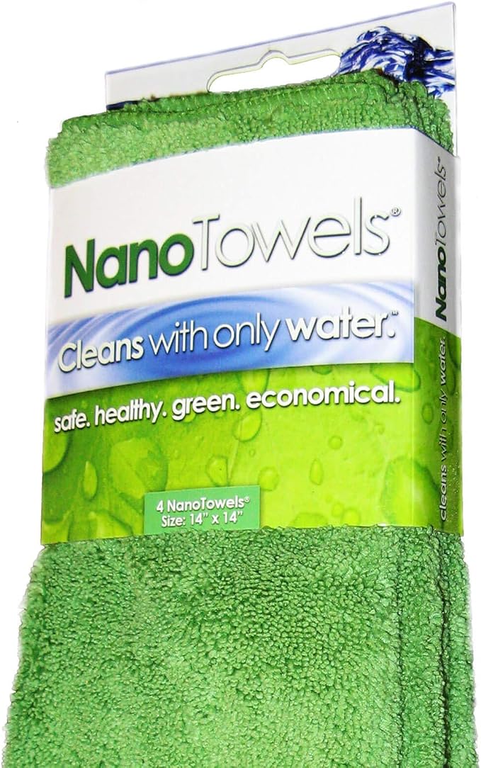 Nano Towels Cleaning Cloths - Cleans with Only Water - Wipes Away Dust, Spills & Grime Instantly Without Chemicals Paper