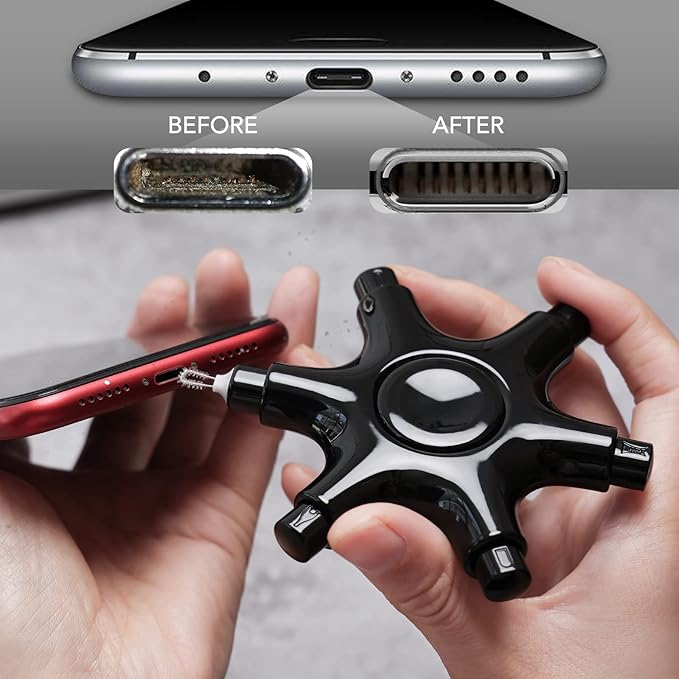 Tassmpitor for iPhone Cleaning Kit Port Cleaner, Repair and Restore Tool for iPad Pro Watch Cell Phone Charging Port, Lightning Charger Cables Speaker Airpod Cleaning Putty Dust for All Devices