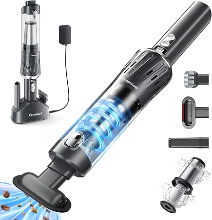 Handheld Vacuum Cordless 25000Pa Car Vacuum 3-in-1 Handheld Vacuum, Includes Smart Display and Charging Base Hand Vac Co