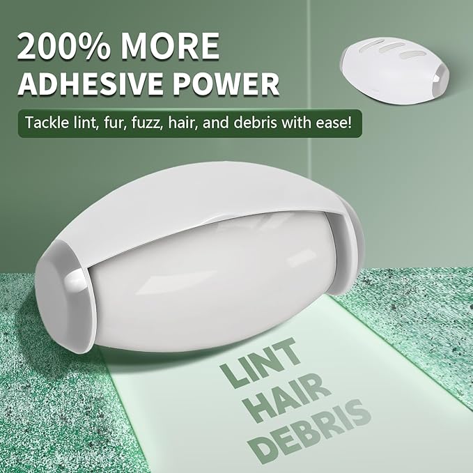 Reusable Lint Roller for Pet Hair Extra Sticky, Portable Home Travel Washable Lint Roller ，Gainsboro-WhiteSmoke，2.559in*3.94in