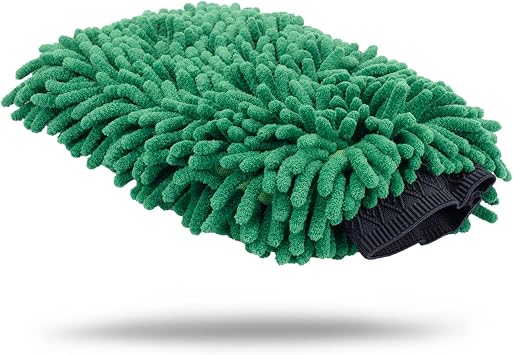 Maxshine Universal Chenille Microfiber Wash Mitt – Ultra-Soft Glove with Foam Core & Elastic Cuff – Scratch-Free, Lint-F