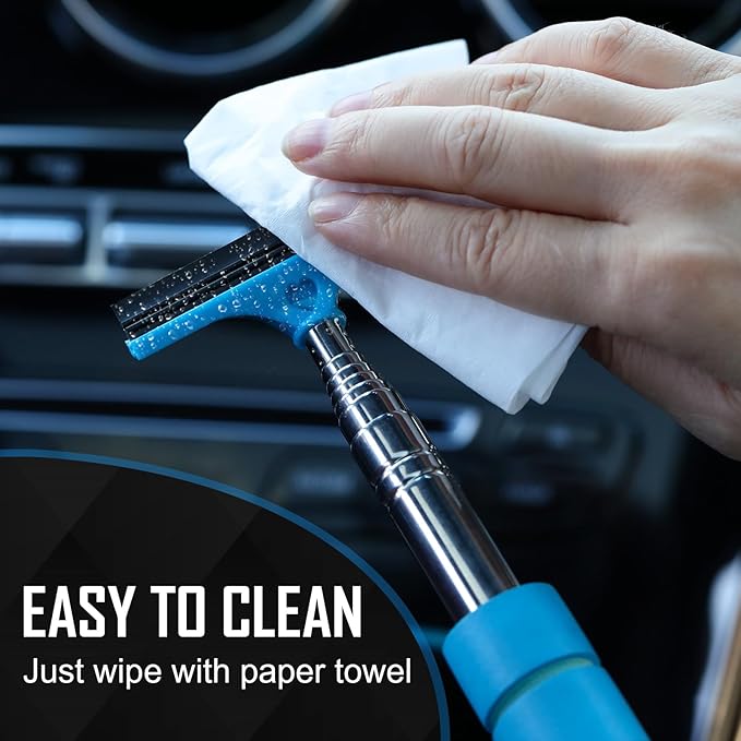 Side Mirror Squeegee, 2 PCS Car Mirror Squeegee, Retractable Car Rearview Mirror Wiper for All Vehicles, Universal Automotive Accessories