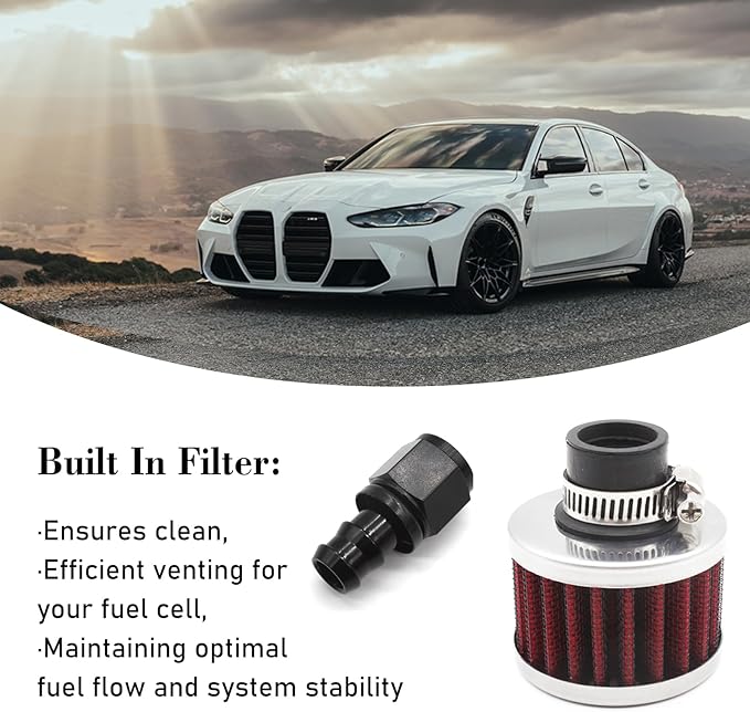 Fuel Cell Breather/Vent -8 AN Female Fitting with Filter Rebuild Kit