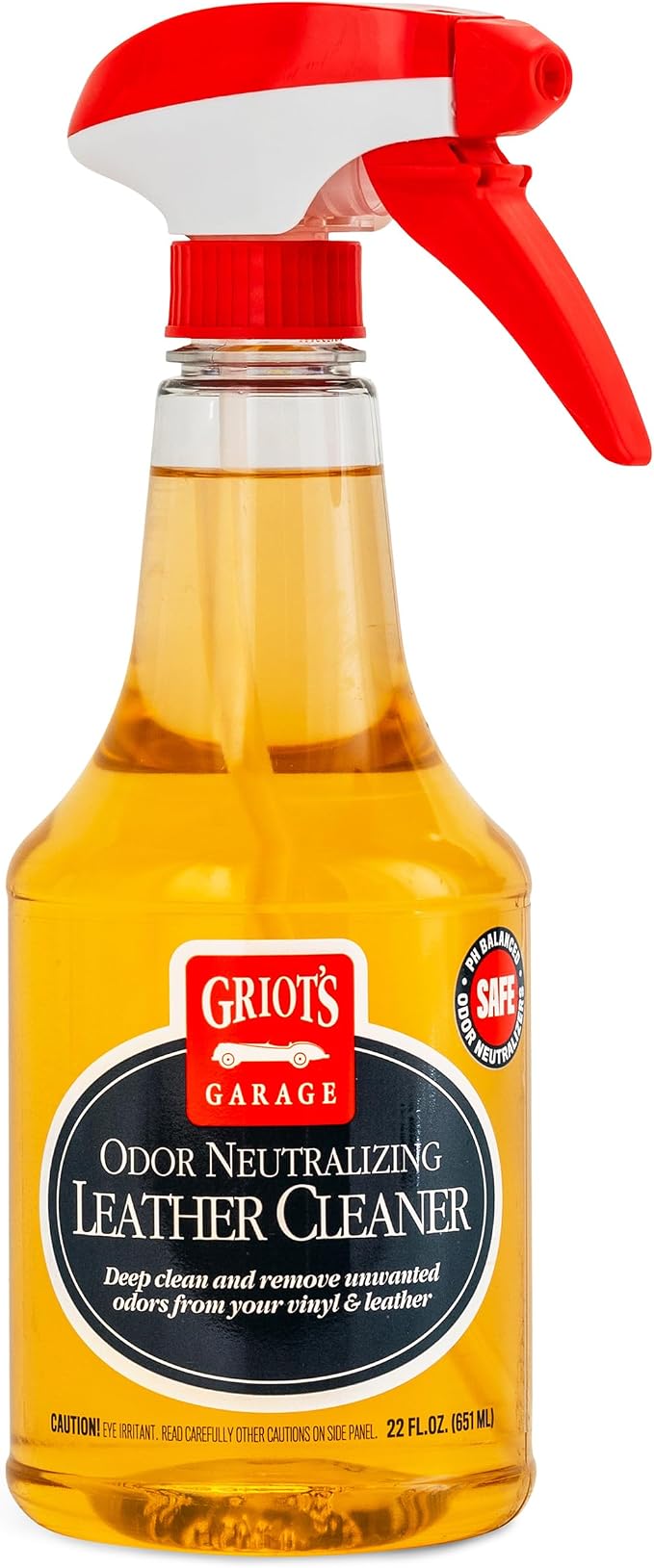 Griot's Garage Odor Neutralizing Leather Cleaner for Car Seats, Dashboard, Door Panels, Eliminates Unwanted Smells, 1097