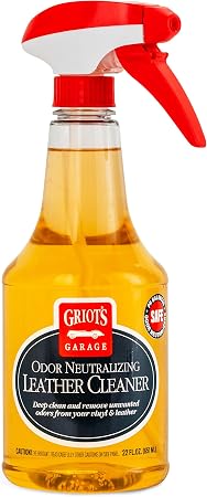 Griot's Garage Odor Neutralizing Leather Cleaner for Car Seats, Dashboard, Door Panels, Eliminates Unwanted Smells, 1097