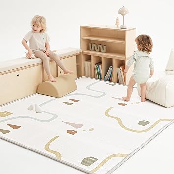 0.6" Baby Play Mat Foldable Baby Mat for Floor Large Reversible Playmats