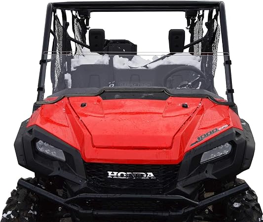 Honda Pioneer 1000 / 1000-5 Half Windshield by Clearly Tough | SCRATCH RESISTANT | Easy on and off | Premium Lexan MR10 