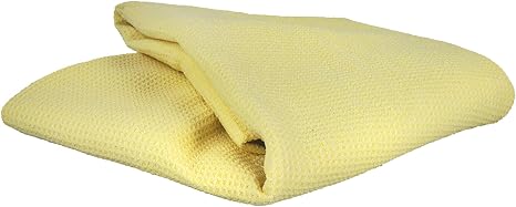 Chemical Guys MIC702 Waffle Weave SUV Microfiber Drying Towel, Great for Cars, Trucks, SUVs, Large Vehicles, Yellow (35"