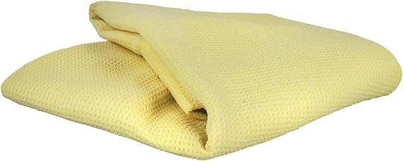 Chemical Guys MIC702 Waffle Weave SUV Microfiber Drying Towel, Great for Cars, Trucks, SUVs, Large Vehicles, Yellow (35"