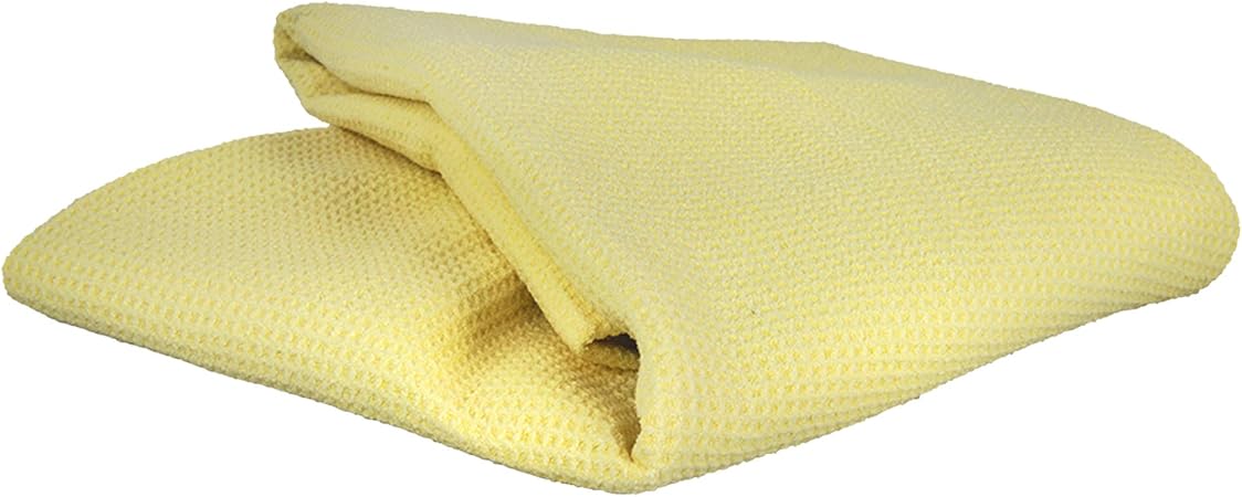 Chemical Guys MIC702 Waffle Weave SUV Microfiber Drying Towel, Great for Cars, Trucks, SUVs, Large Vehicles, Yellow (35"
