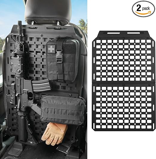 Z8 2PCS Tactical Seat Back Molle Panel Compatible with 2015-2026 Ford F150 /Raptor,Molle Seat Back Organizer Storage Fit