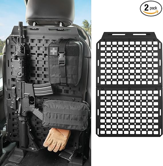 Z8 2PCS Tactical Seat Back Molle Panel Compatible with 2015-2026 Ford F150 /Raptor,Molle Seat Back Organizer Storage Fit