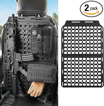 Z8 2PCS Tactical Seat Back Molle Panel Compatible with 2015-2026 Ford F150 /Raptor,Molle Seat Back Organizer Storage Fit