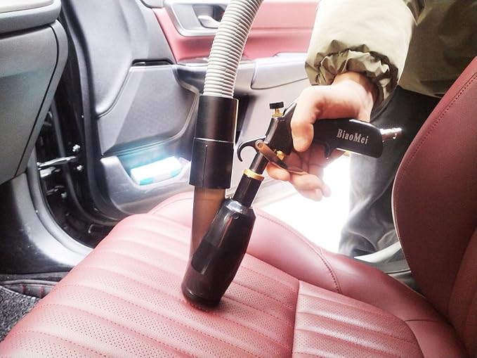 Car Interior Detailing Air Blow Gun &vacunm Gun,Cleaning Gun Quickly Blasts Dirt and Dust from Surface Works with Air Compressor(Upgrade Aluminium Rotate Tube) 2IN1