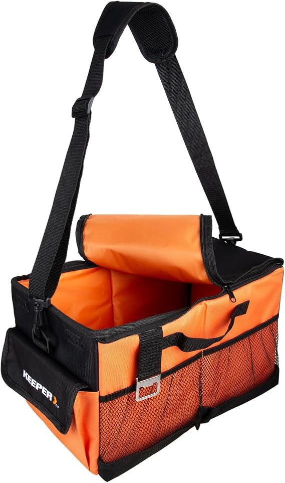 KEEPER Portable Trunk Organizer, 19L, Car Organizers and Storage, Non-Slip Bottom, Suitable for SUV, Minivan, and Cars