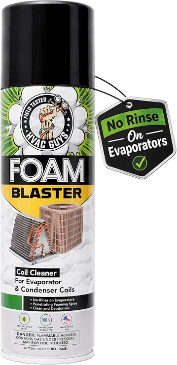 Leak Saver Foam Blaster AC Coil Cleaner Foam Spray | HVAC Coil Cleaner for AC Unit | Professional Deep-Penetrating Formu