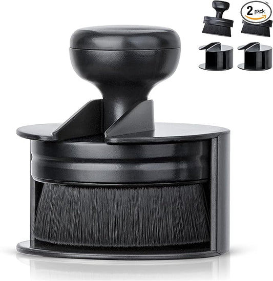 BABYSHEEP Car Tire Shine Applicator,Vegan Tire Shine Brush with Stand for Auto Detailing Cleaning Service,Black (2pc)