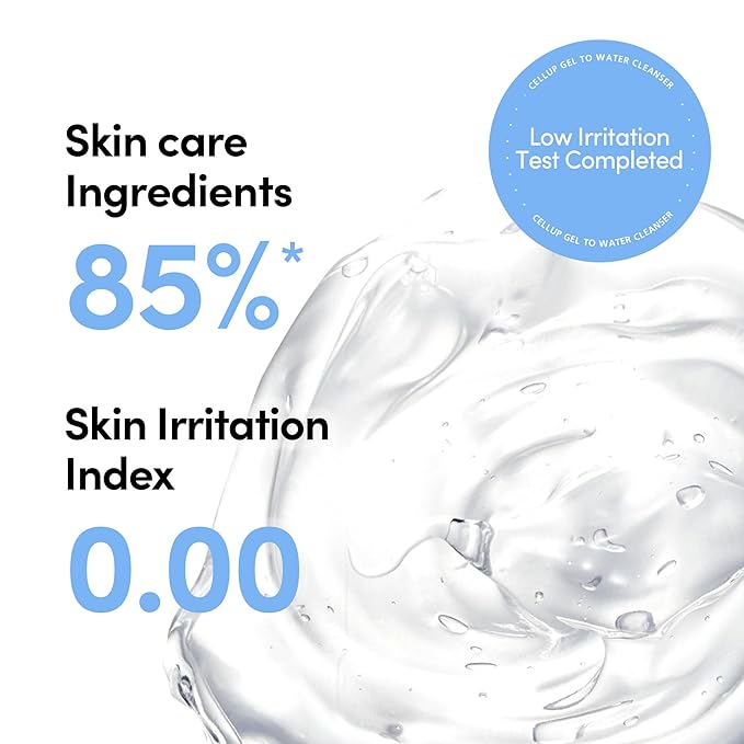 LAGOM Cellup Gel To Water Cleanser, Gentle Morning Face Wash with Hydrating Aqualicia, Non-Foaming Jelly Texture for Daily Use, low-irritation,K-Skincare 5.74 Fl Oz