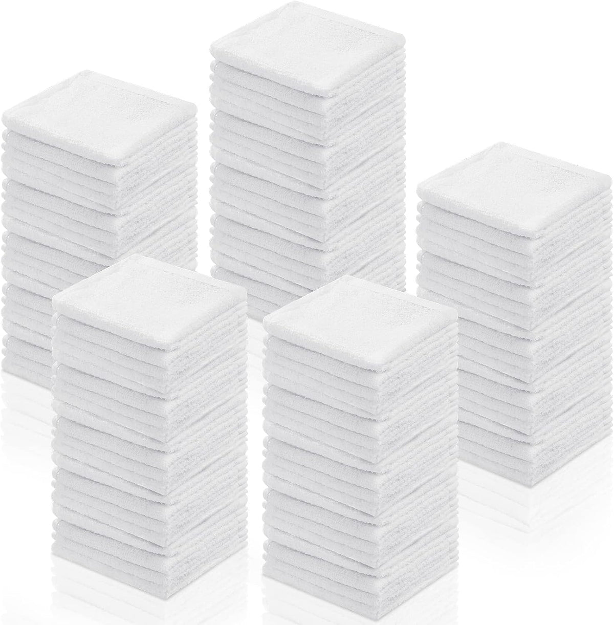 100 Pcs White Cleaning Cloths Bulk Reusable Cleaning Rags