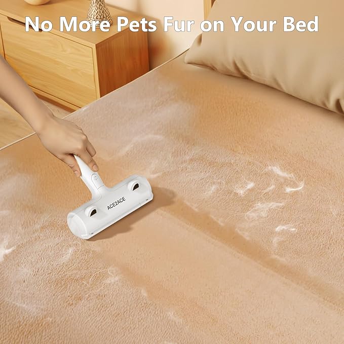 ACE2ACE Pet Hair Removal Tool, Reusable Lint Roller for Pet Hair, Self Clean Cat Hair Remover with Dust Bin, Dog Hair Remover for Couch, Furniture, Carpet, Sofa and Bedding