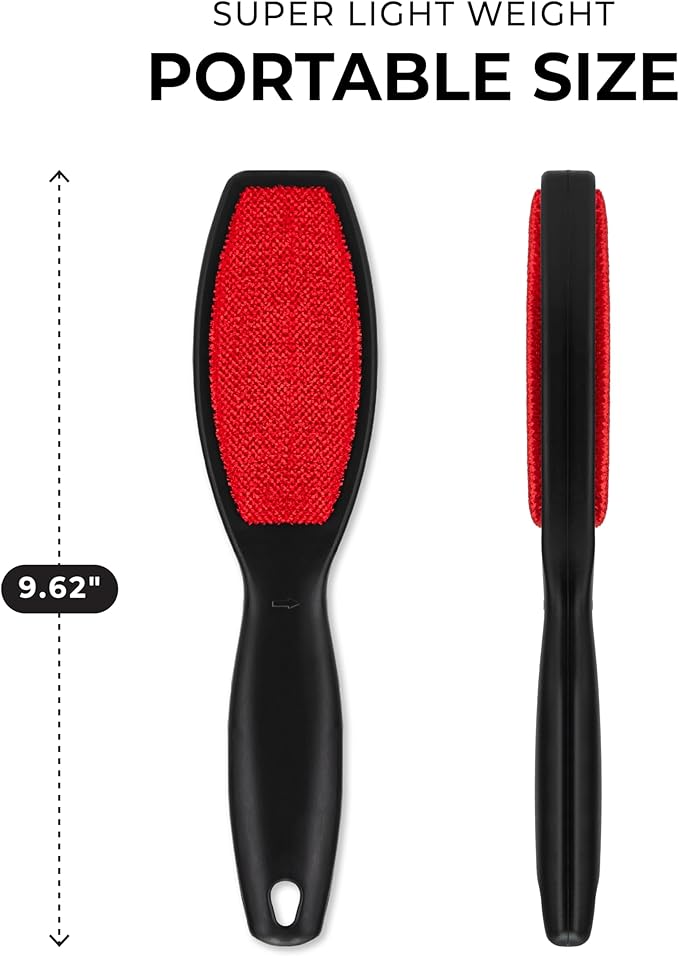 DecorRack (2 Pack) Double-Sided Lint Brushes, Pet Hair Remover Brush for Clothes and Furniture, Remove Cat and Dog Fur from Fabric Carpet and Clothing, Lint Removal Brush, Portable, Reusable (2 Pack)