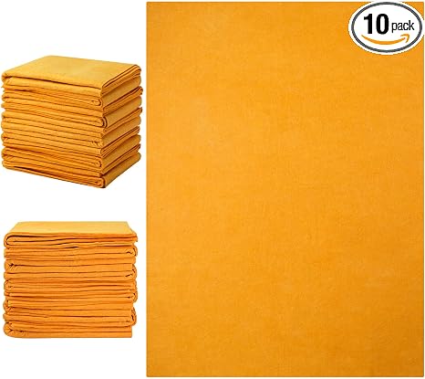 10 Pack 20" x 27" Shammy Cloths Absorbent Chamois Towel