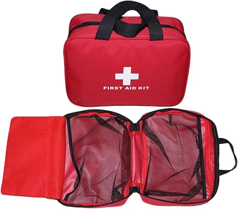 Nylon First Aid Empty Kit,Compact Waterproof and Lightweight First Aid Bag with Zippered for Emergency at Home, Office, 