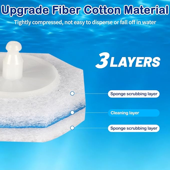 50 Count Disposable Toilet Wand Refills, 5X Cleaning Power Scrubber Refill, Bathroom Cleaning Supplies, No Falling Apart, Fresh Fragrance
