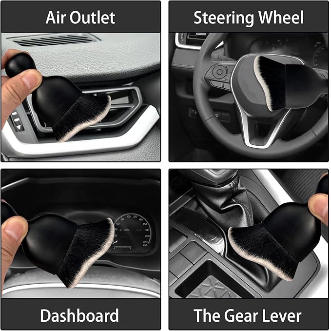 XY North Car Interior Dust Brush, Auto Detailing Brush, Soft Bristles Car Cleaning Brushes, Tool for Air Conditioner Vents, Leather, Computer, Scratch Free, Car Interior Accessories