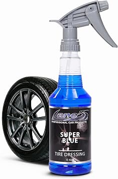 LANE'S Super Blue Tire Dressing | High-Gloss Tire Spray | 16oz (Pack of 1)