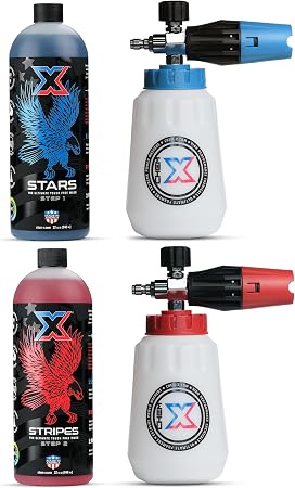 Chem-X Stars and Stripes: Ultimate Touch Free Vehicle Wash Chrome Cannon Kit (32oz)