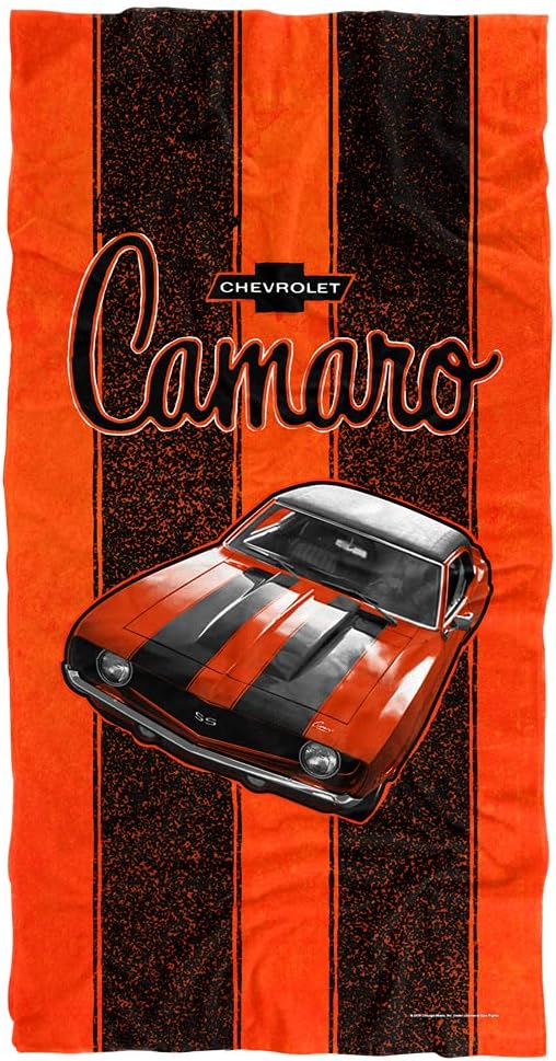 Trevco Chevrolet Camaro Stripes Officially Licensed Beach Towel 30" X 60"