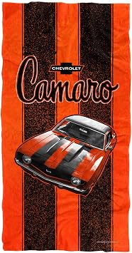 Trevco Chevrolet Camaro Stripes Officially Licensed Beach Towel 30" X 60"