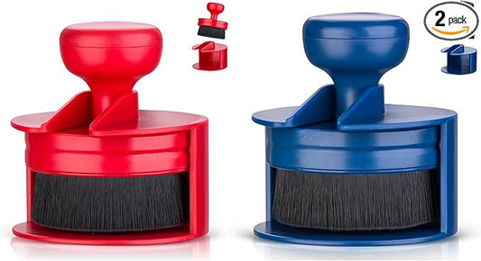 BABYSHEEP Car Tire Shine Applicator,Vegan Tire Shine Brush with Stand for Auto Detailing Cleaning Service,Red+Blue (2pc)