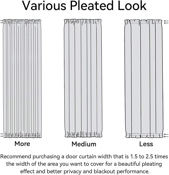 Vatge Self-Adhesive Sidelight Curtains for Glass Doors - No Drill 12x72 Removable Window Coverings, Light Filtering Panel, 1 Panel, W12 x L72, Greyish White