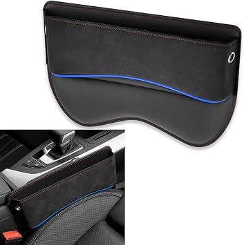 Pack-1 Car Seat Gap Filler, Leather Car Seat Storage Box, Universal Car Seat Organizer, Adjustable Car Utility Bag, Car 