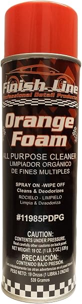 Finish Line Orange Foam All Purpose Cleaner - for Cars or Home