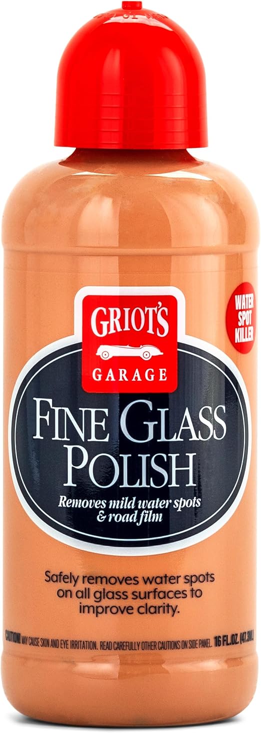 Griot's Garage Fine Glass Polish, Car Window, Windshield Polishing Cleaner for Automotive and Home, Removes Stains and W