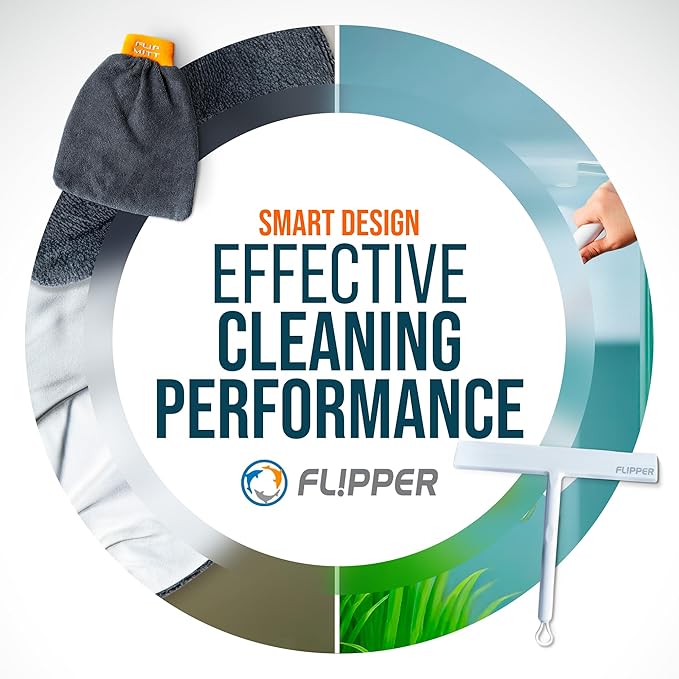 Flipper Squeegee & Mitt All-in-One Cleaning Solution – Streak-Free Glass & Surface Cleaner
